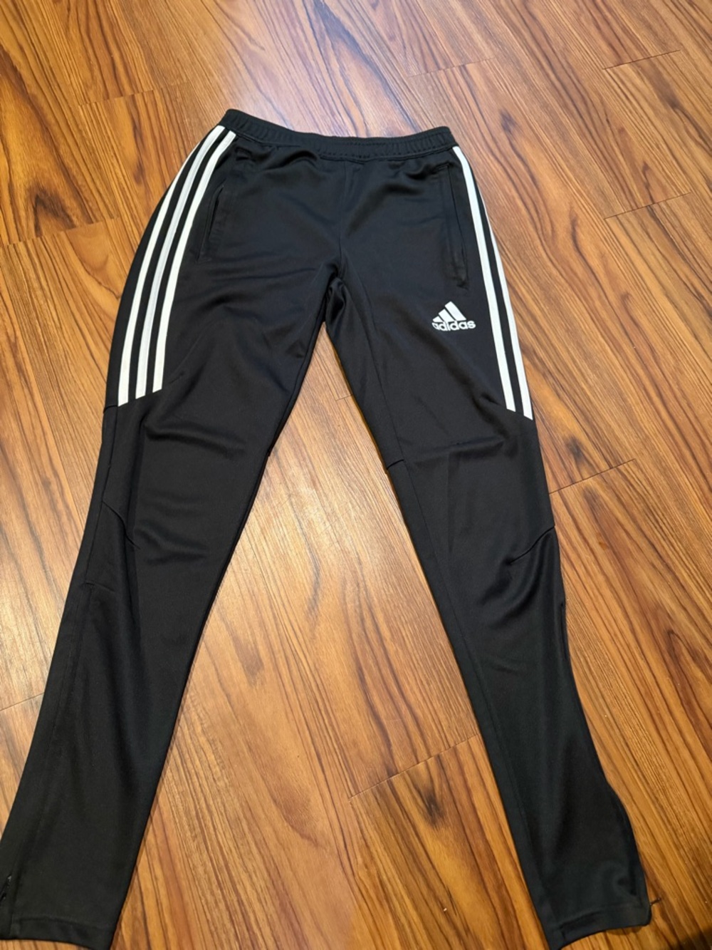 adidas Black Kids Track Pants with White 3-Stripes